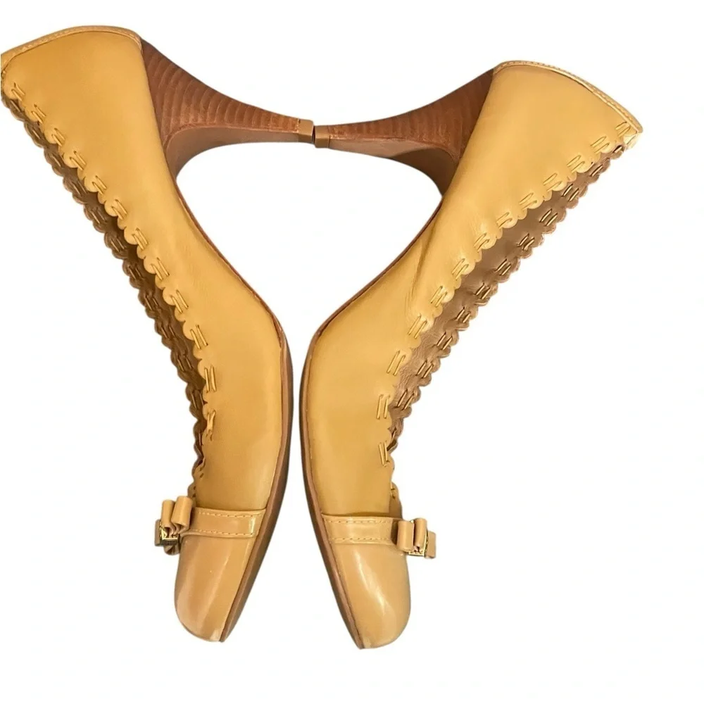 Tory Burch Women's Mustard Wedge Shoes